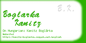 boglarka kanitz business card